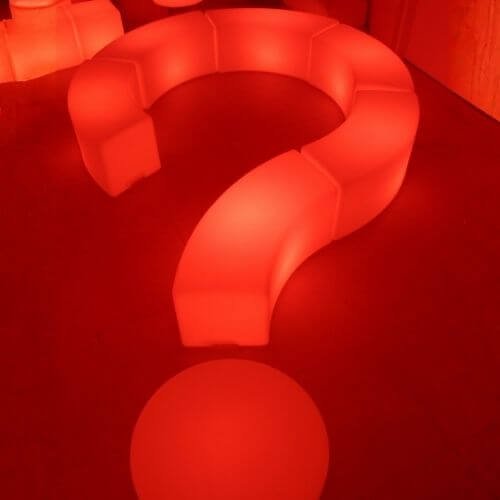 Lounge de led Interrogação