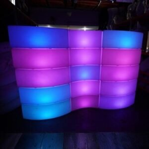 Backdrop Onda 3x2 - Locação ( Composto: 15 Puffs Curvos )