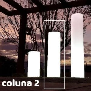Coluna média de led decorativa