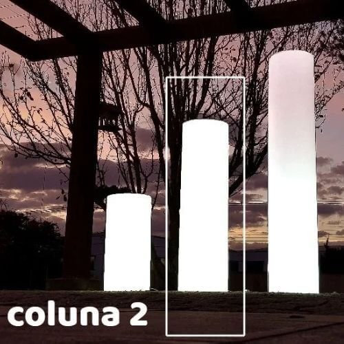 Coluna média de led decorativa
