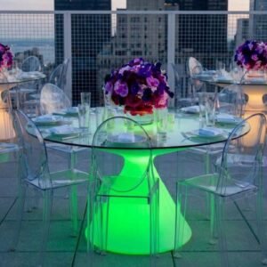 Mesa glow de led com Vidro