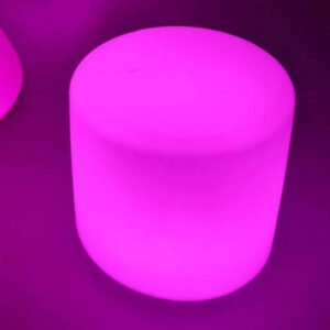 Puff cilindro médio de led